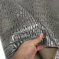 thumbnail image 4 of ArtisanCowhides Genuine Crocodile Embossed Cowhide Leather for Crafts – Silver 20 Sq ft, 4 of 7