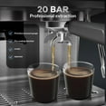 thumbnail image 6 of Espresso Machine 20 Bar, Professional Espresso Maker with Milk Frother Steam Wand, Compact Espresso Coffee Machine with 96oz Removable Water Tank for Cappuccino, Latte, 6 of 8