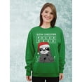 thumbnail image 5 of Tstars Womens Christmas Sweatshirt Slothy Holiday Shirt Funny Gift for Her Xmas Party Long Sleeve Tee, 5 of 5