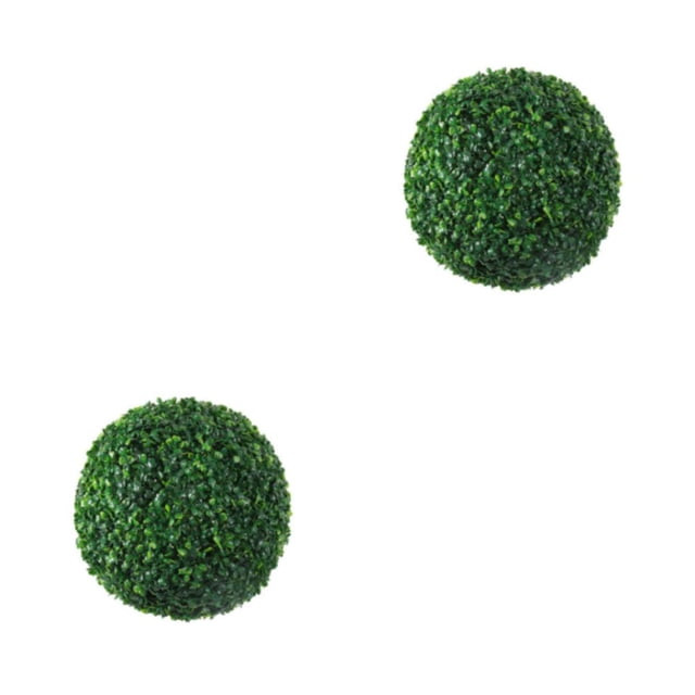 Transemion Boule de Feuilles en Plastique Simulée Aspect Réaliste Polyvalente Verte Intérieur Verte 20cm 2Ensemble