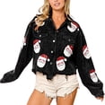 thumbnail image 1 of Chaquetas y abrigos casuales de manga larga sin capucha para mujer, chaqueta de pana de invierno, chaqueta con lentejuelas navideñas, chaqueta de béisbol multicolor, estilo europeo. Abrigo para mujer., 1 of 8
