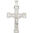 thumbnail image 1 of Sterling Silver Polished Crucifix Pendant (47.93 X 27.95) Made In India qc11174, 1 of 6