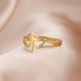 thumbnail image 4 of 14K Yellow Gold Rings For Women Classic Heart Cross Ring for Engagement Wedding Jewelry Friend Gift, 4 of 12