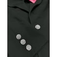 thumbnail image 2 of OrlyCollection Womens Peplum Blazer with Silver Buttons High Low Jacket Hunter Green,Small), 2 of 3