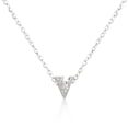 thumbnail image 1 of Kate Bissett P11408R-C01-V Micro-Pave Initial V Pendant, 1 of 1