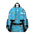 thumbnail image 3 of Excavator and Helicopter Blue Pattern Cute School Backpack Bag for School with Padded Back and Adjustable Shoulder Straps 15.25"x11.5"x5.25", 3 of 5