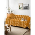thumbnail image 3 of Orange Spring Leaves Couch Cover for Dogs, Pastoral Botanical Striped Flowers Washable Sofa Covers Slipcover for Pets Dogs Futon Cover, Couch Recliner Covers, Oversized Chair Slipcover 71"x91", 3 of 9