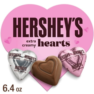 Hershey's Milk Chocolate Hearts Valentine's Candy, Gift Box 6.4 oz