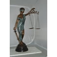 thumbnail image 3 of Nifao Lady Justice Large Bronze Statue – Home Office Decor Sculpture, 22"L x 13"W x 44"H, 3 of 11