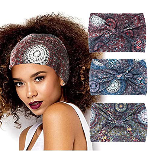 Solid Color Knotted Women Headband Retro Elastic Hair Band Girl Head Hoop Turban 