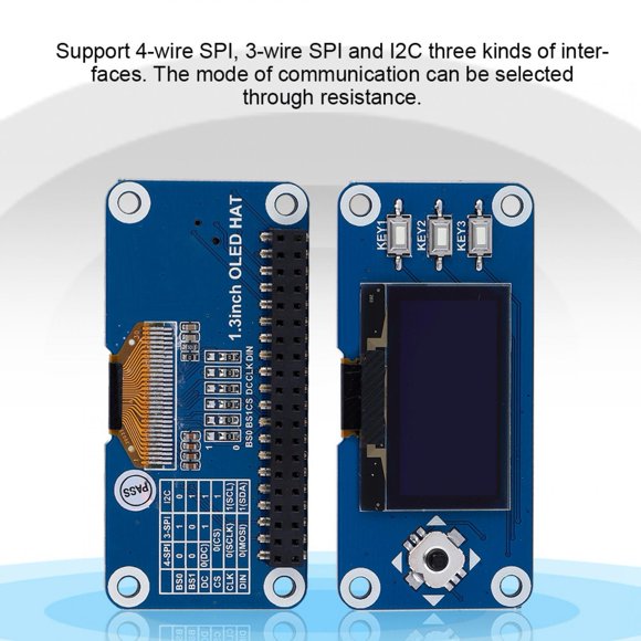 OLED Display For Raspberry,1.3 inch OLED Display OLED Display HAT Display HAT For Raspberry Remarkable Clarity