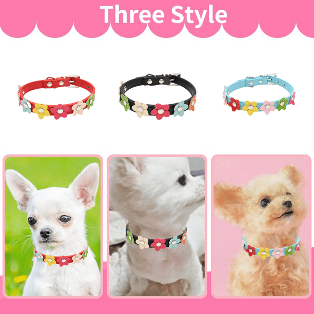 Juego de collares para perros pequeños Becklace Collar para perro xs  niña Collares para gatos niñas Collar para mascotas cachorro