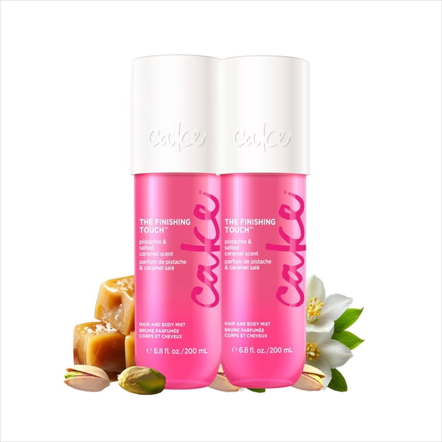 Bruma para cabello y cuerpo Cake Beauty The Finishing Touch, paquete de 2