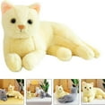thumbnail image 4 of XUYAN 2PCS Cute Solid Color Cat Plush Toy Doll Children's Birthday Gift for 2 3 4 Years Old Toddlers Girls Boys Christmas Birthday Gifts,White+Yellow, 4 of 9