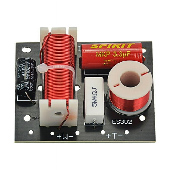 ES302 2 Ways Audio Speaker Crossover Treble Bass Frequency Divider Crossovers Speaker Filters DIY for Home Theater