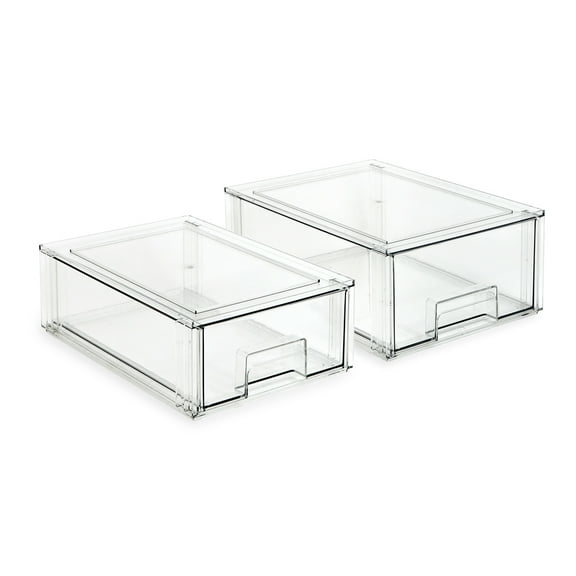 Isaac Jacobs Organizer Drawer Set, BPA-Free, Food/Fridge/Freezer Safe