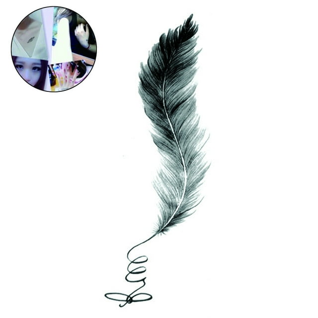 Fiudx Tatuajes de Plumas, Pegatinas Creativas para Artefacto Corporal, Diseño Temporal Impermeabilidad, Accesorio Diversión para Niños, Ideal Dispersión de Fiesta, Jabón Fácil de Quitar, Color Vibran