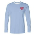 thumbnail image 4 of BiZtdJrK Long Sleeve T Shirt for Men Plus Size Heart Print Casual Tee Tops Lightweight Loose Fit Basic Tees Valentines Gifts Light Blue L, 4 of 6