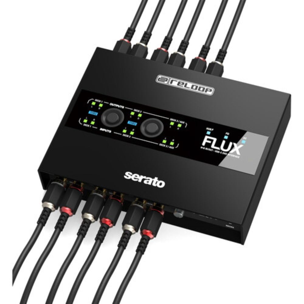 Reloop Flux 6x6 In/Out USB-C DVS Flexible, Robust, and Roadworthy Interface