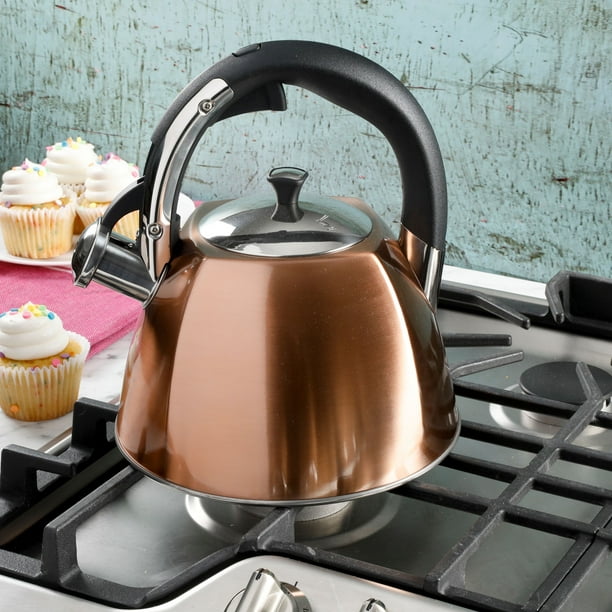 Mr. Coffee Belgrove 2.5 Quart Stainless Steel Tea Kettle in Copper