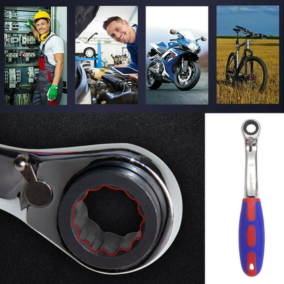 WHAMVOX 8MM Two Way Ratchet Quick Release Easy to Use Tooth Round Head Ratchet Wrench Set
