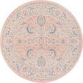 thumbnail image 1 of Unique Loom Tapis de Bordure Vintage Whitney 5' x 5' Rond Rose Poudre/ivoire, 1 of 1