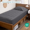 thumbnail image 3 of Bare Home Mattress Pad - Breathable Cotton Top - 21" Deep Pocket - Twin XL, Gray, 3 of 10