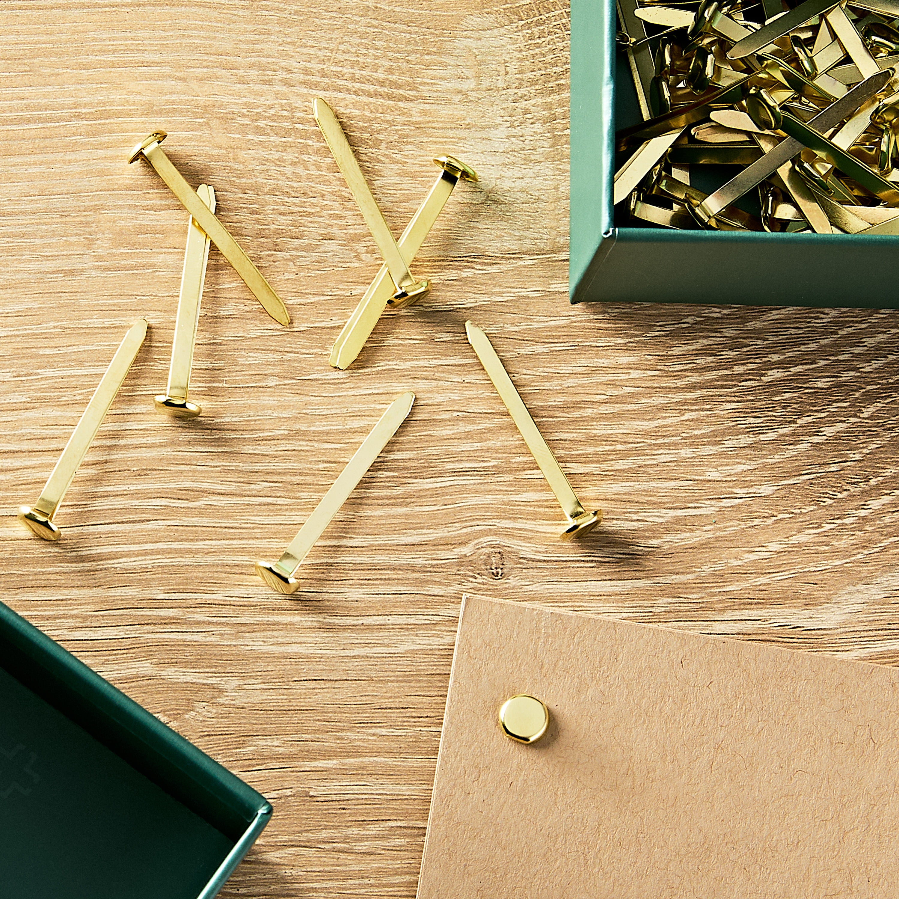 (3 pack) Pen+Gear School Smart Steel Fasteners, 1 1/2", Brass Plated, 70 Count