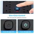 thumbnail image 5 of RONY 5ft Surge Protector Power Strip with 13 AC Outlets and 6 USB Ports for Dorm Office Home Travel, Overload Protection, Black, 5 of 9