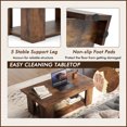 thumbnail image 6 of 41" 2-tier Wooden Modern Coffee Table with Storage Shelf, Rectangle Accent Center Table for Living Room,Coffee, 6 of 9