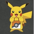 thumbnail image 2 of Junior's Pokemon Halloween Trick or Treat Pikachu  Festival Muscle Graphic Tee Charcoal Small, 2 of 4