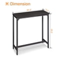 thumbnail image 2 of ODK 39 Pouces Rectangulaire Moderne Bar Hauteur Pub Table W / Pieds en Métal, Noir, 2 of 7