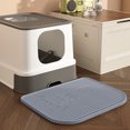 thumbnail image 2 of Cat Litter Mat 1.6ftx1.3ft Washable Cat Litter Mat, Large Double Scatter Control Layer Mat, Urine & Waterproof Kitty Litter MatforIndoor Home, 2 of 9