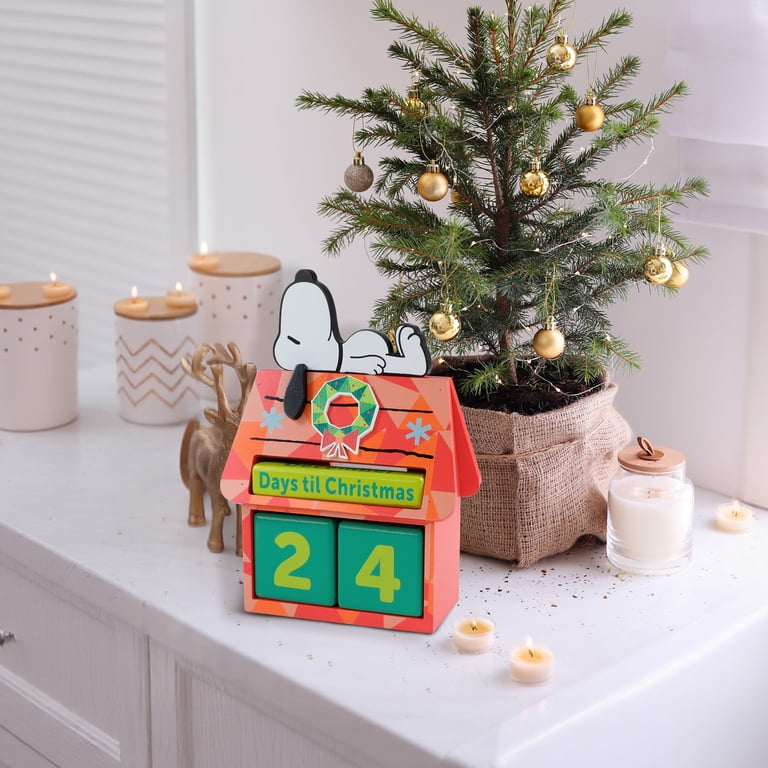 Peanuts, Snoopy's Doghouse Perpetual Calendar, Red, Tabletop Decor