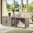 thumbnail image 2 of Mueble Arenero para Gatos, Caja de Arena para 2 Gatos, Mesa Auxiliar, 145.6 x 48.5 x 50 cm, Blanco, 2 of 5