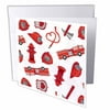 Firefighter Watercolor Pattern 1 Greeting Card with envelope gc-335155-5