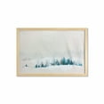 thumbnail image 1 of Christmas Wall Art with Frame, Watercolor Style Winter Scenery on the Valley with Shadow Effects Artisan Print, Printed Fabric Poster for Bathroom Living Room, 35" x 23", White Blue, by Ambesonne, 1 of 2