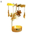 thumbnail image 2 of Fusipu Candle Holder for Christmas Decoration Rotary Candle Holder Spinning Golden Alloy Leaves Carousel Candlestick for Wedding Party Table for Weddings, 2 of 8