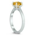thumbnail image 2 of SZUL Women's Square Princess Cut 6MM Citrine Solitaire Ring in 10K White Gold, 2 of 4