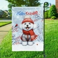 thumbnail image 3 of Hello Winter Bichon Frise Smiling in Red Scarf Hat Welcome Christmas Garden Flag 12x18in Double Sided Bichons Dog Lovers Gifts Idea Outdoor Decor - 00017, 3 of 5