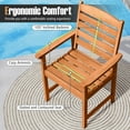 thumbnail image 6 of Costway Patio Chairs Set of 2 with Inclined Backrests and Slatted Seats for Deck, 6 of 10