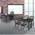 thumbnail image 2 of Regency Kee 42" Square Folding Breakroom Table- Ash Grey/ Black, 2 of 7