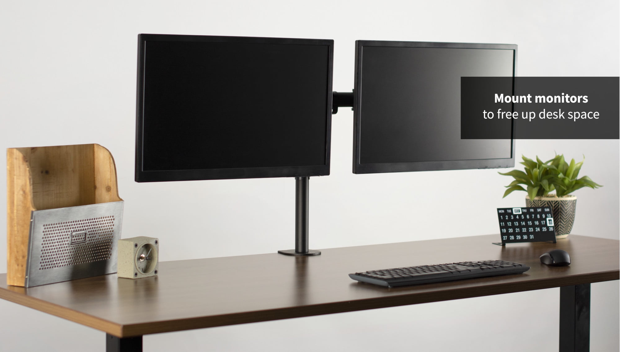Monitor Mounts Stands Heavy Duty 2 Arm Desk Table Mount Stand Double End For 13 27 Screen Computers Tablets Networking 2 Monitor Arm Desk Table Mount Stand, Desktop Mount For 2 Monitors