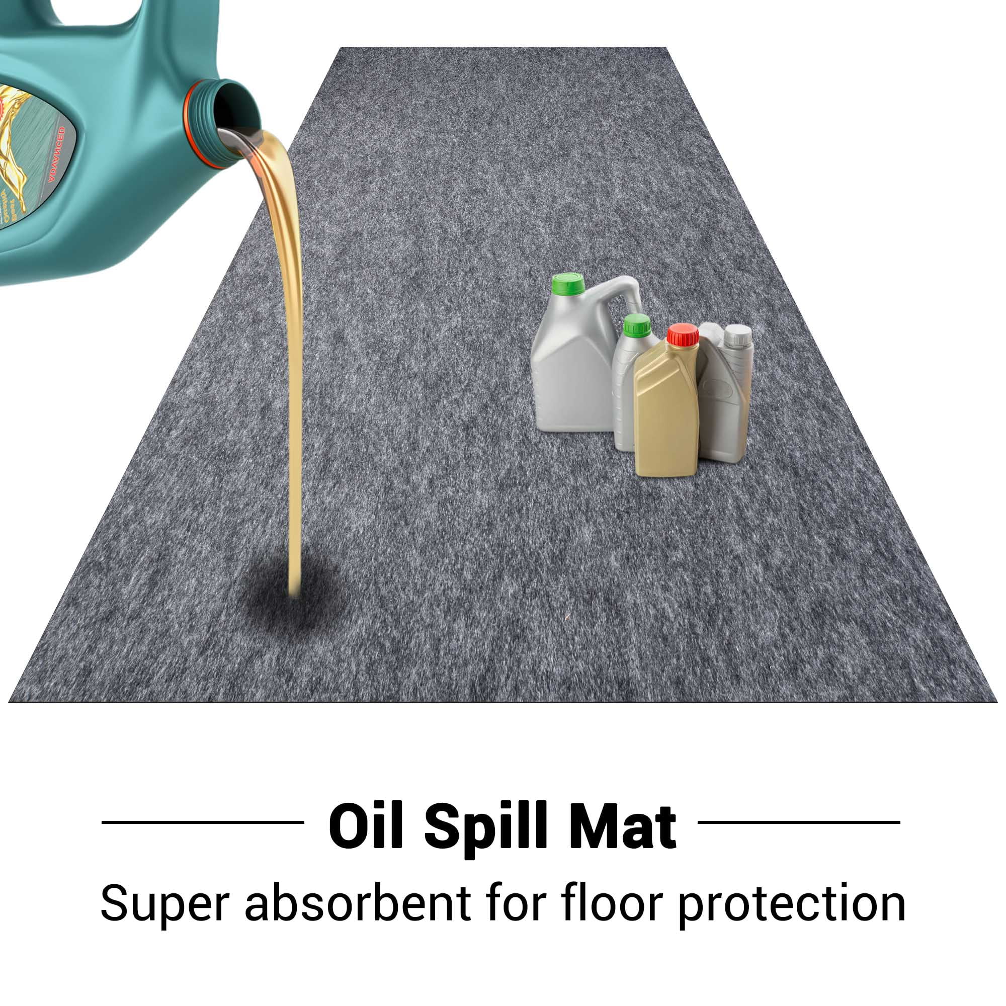 KALASONEER Oil Spill Mat,Absorbent Oil Mat Reusable Washable,Contains Liquids, P