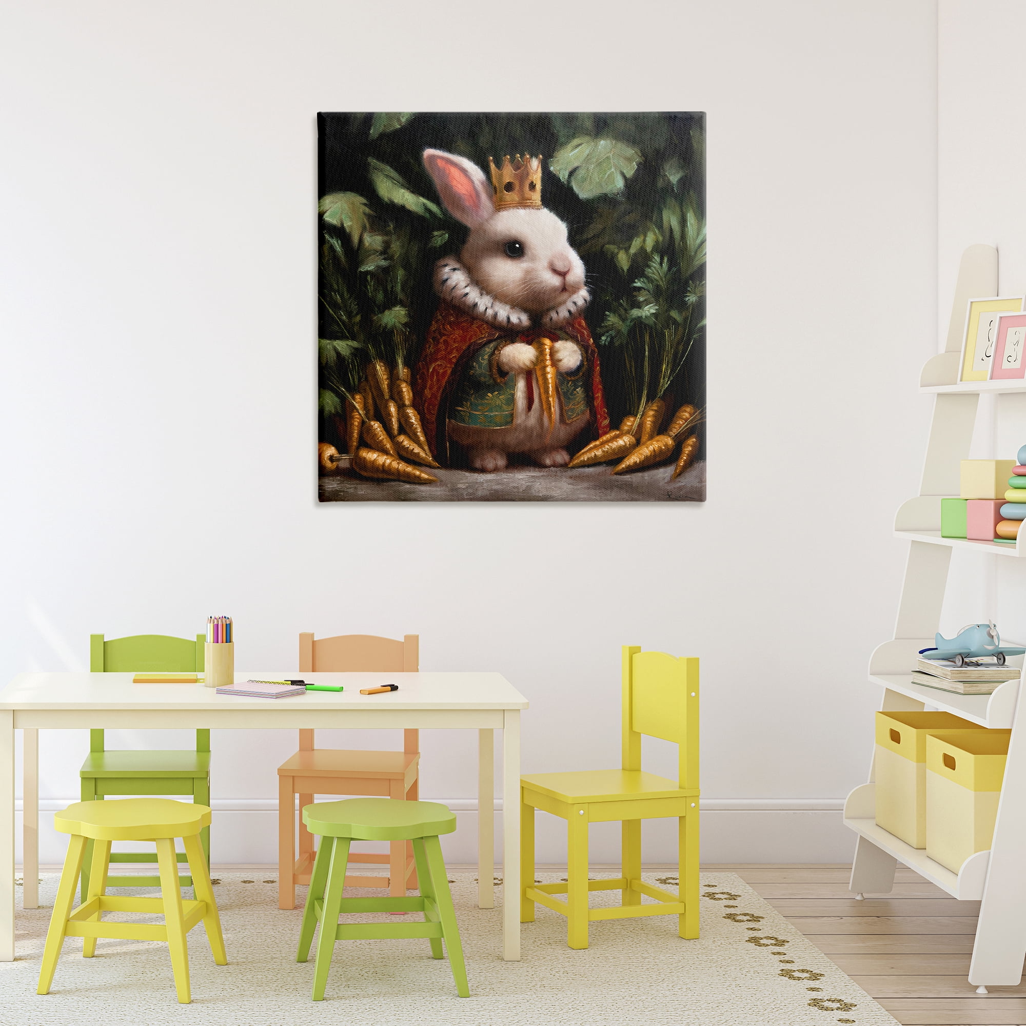 Stupell Industries Carrot Gold Royal Rabbit Canvas Wall Art, design by Lucia Heffernan