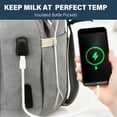 thumbnail image 6 of Diaper Bag Backpack with Changing Station, Baby Diaper Bag Backpack with Portable Crib, Large Capacity Diaper Backpack with Insulated Bottle Pockets & Stroller Straps for Mom Dad, Gray, 6 of 12