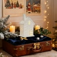 thumbnail image 4 of Luminous Ceramic Christmas Village Set - LED Light Up Holiday Scene Decorations for Tabletop, Mantel, Festive Home Décor with Deer, Snowman, Old Man Figures for Indoor Winter Display, 4 of 6