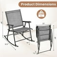 thumbnail image 2 of Gymax Set of 4 Patio Rocking Char Outdoor Folding Rocker w/ Sturdy Metal Frame, 2 of 8