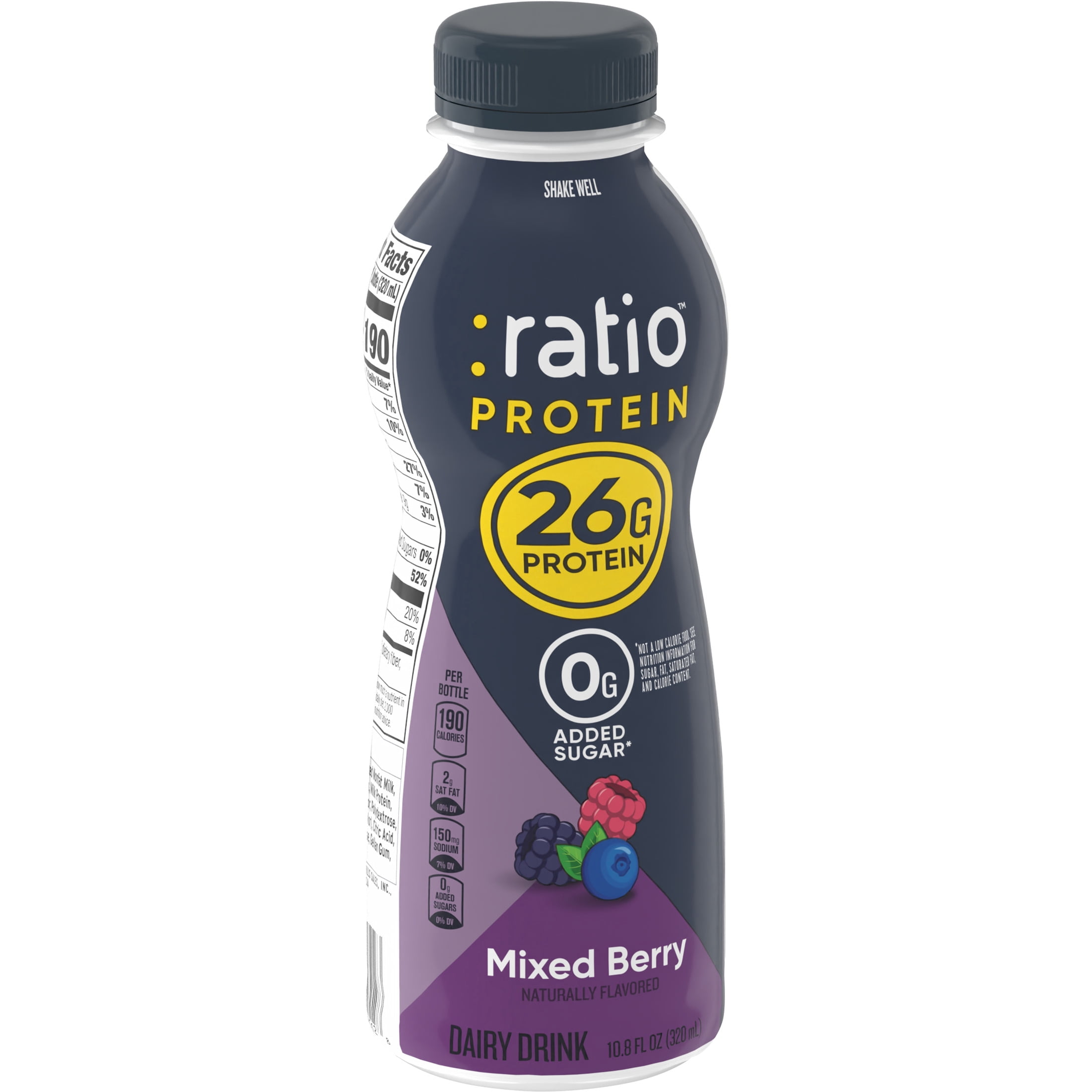 Ratio Protein Dairy Drink, Mixed Berry, 26g Protein, 10.8 fl oz