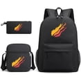 thumbnail image 1 of Prestonplayz Backpack Casual Student Schoolbag Three-piece Set, 1 of 1